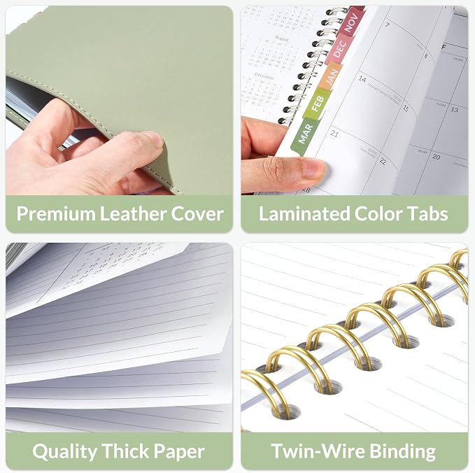 Forvencer Planner 2026-2027, Academic Planner Weekly & Monthly, Vegan Leather - Image 5