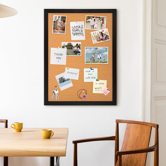 DOLLAR BOSS Cork Board for Wall 24" x 18" Bulletin Board for Wall - Image 7