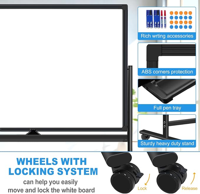BSTPCOO Double-Sided 5' x 3' Dry Erase Board - Image 4