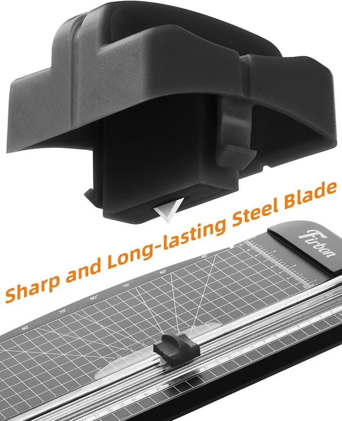 Firbon 2Pcs Refill Blades for A4 A5 Paper Cutter, Spring-Loaded Safeguard - Image 2
