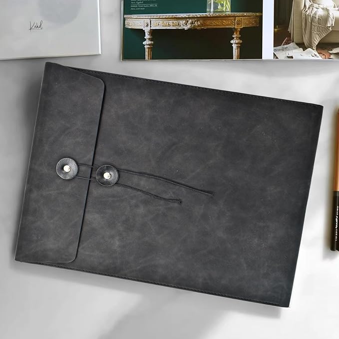VANRA Vertical PU Leather Envelope File Folders Expanding Document Holder - Image 7