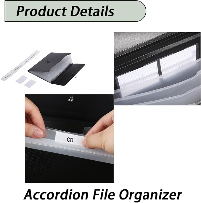 A4 Paper Document Organizer Expanding File Folder - Image 6