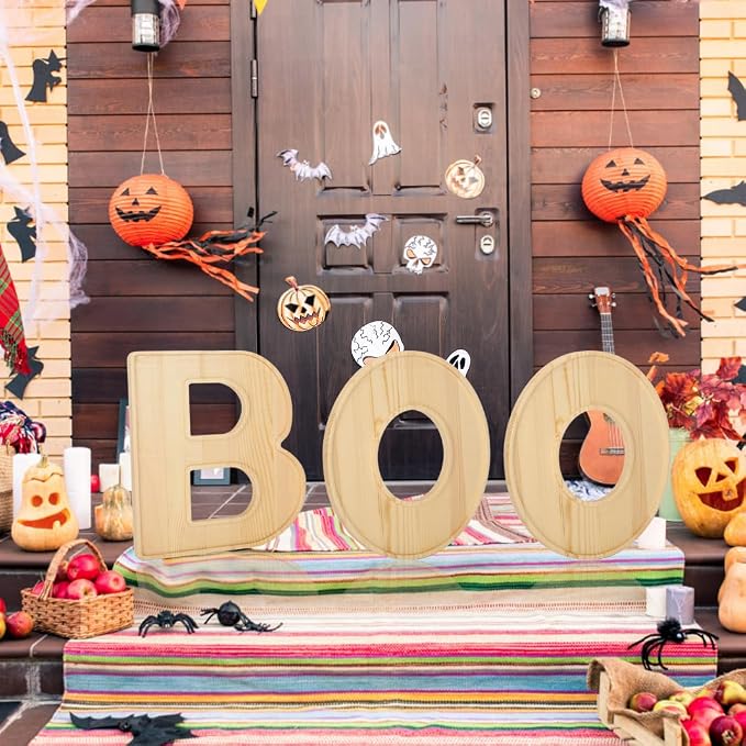 3pcs The Letters Boo Wooden Charcuterie Board, 12 Inch Larger Halloween Food - Image 4