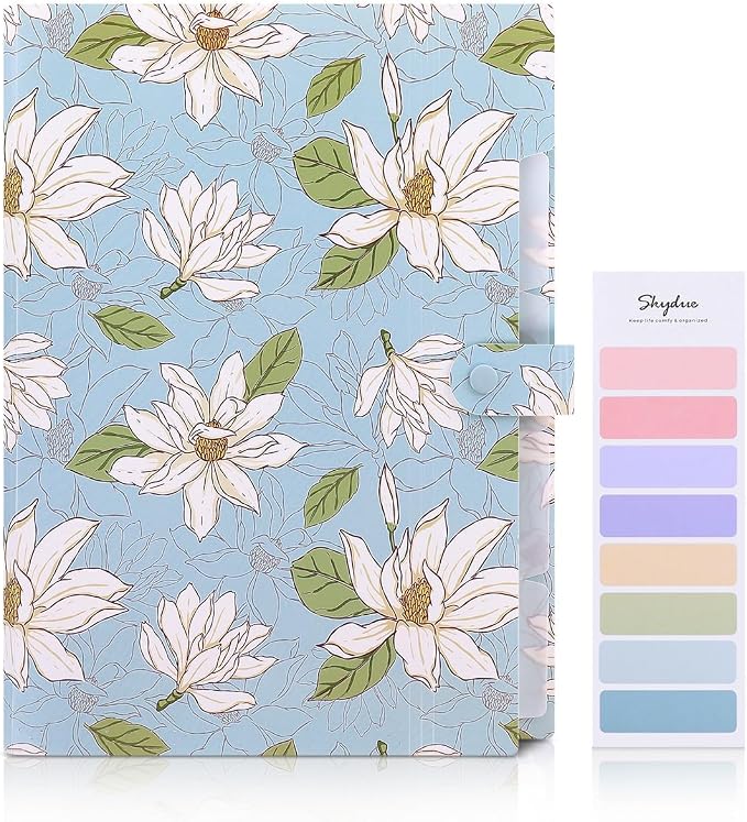 SKYDUE Accordion File Organizer, Floral Expanding File Folders - Image 2