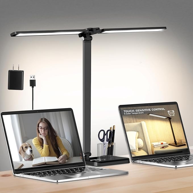 CHARYJOD Dimmable LED Desk Lamp by CHARYJOD