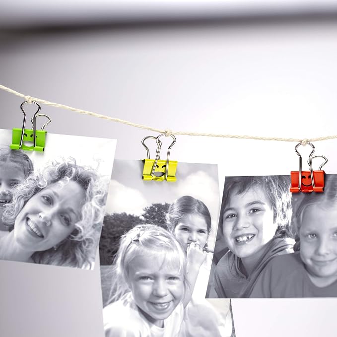 Officemate Happy Smiling Face Binder Clips, Small Size, 42 in Pack, Comes in - Image 7