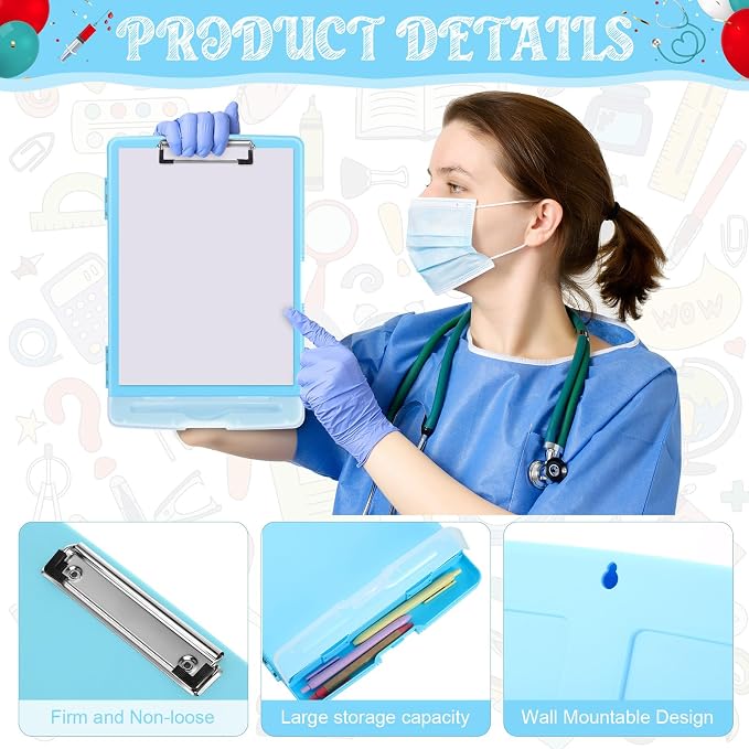 Crtiin 6 Pcs Colored Clipboard - Image 3
