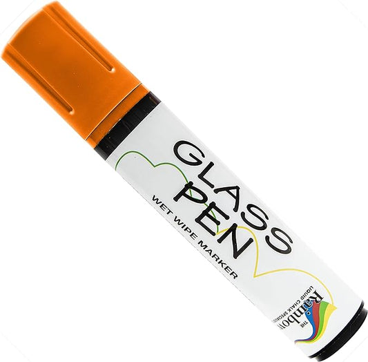 Glass Pen Window Marker: Liquid Chalk Pens for Glass, Whiteboard Markers with Washable Paint - Graduation, Car Windows, Mirror Pen, Storefront, Wedding, Parade, Party & Holiday (Orange, Jumbo Tip)-DeskLoop Office
