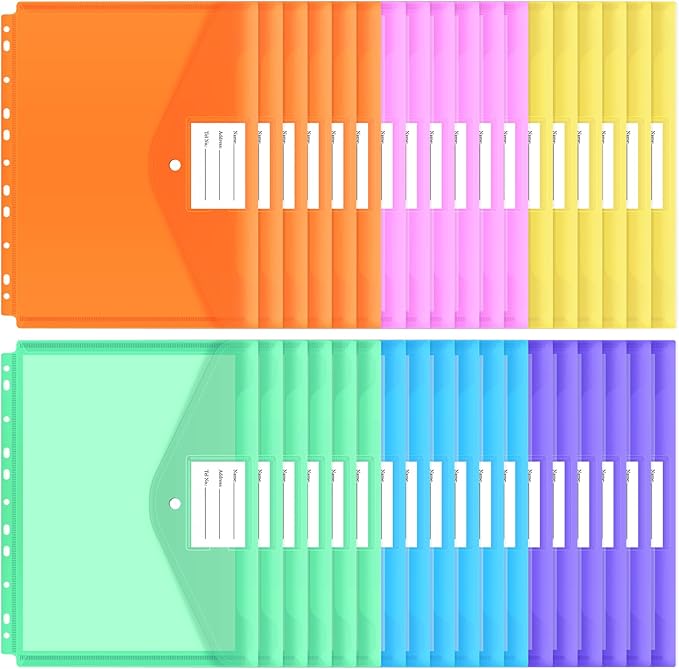 EOOUT 30pcs Binder Sleeves, Binder Pockets by EOOUT