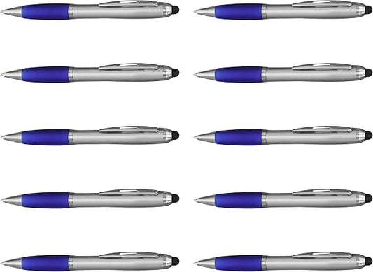 DISCOUNT PROMOS Stylus Ballpoint Pens Set of 10, Bulk Pack by DISCOUNTPROMOS