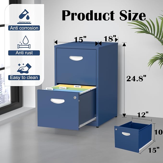 SteeLoong 2 Drawer File Cabinet - Image 3