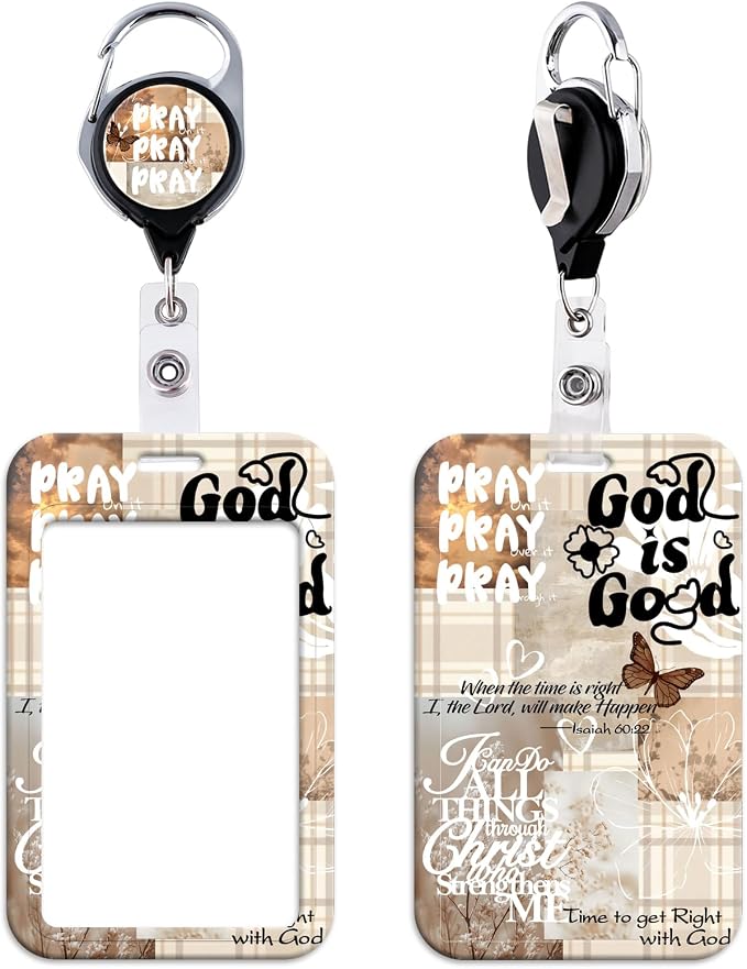 Christian Retractable Badge Holder Reel Cute Badge Reel by beemorita
