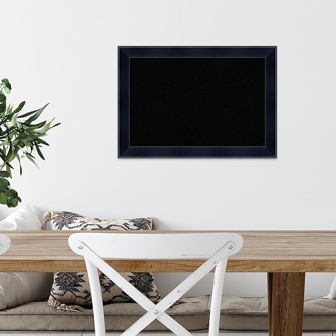 Amanti Art Black Cork Board for Wall, 14x20 Vision Board with Black Wood Frame, Small Corkboard Office Decor for Home Organization, Modern Corkboard Pinboard to Display Items for Home Organization in-DeskLoop Office