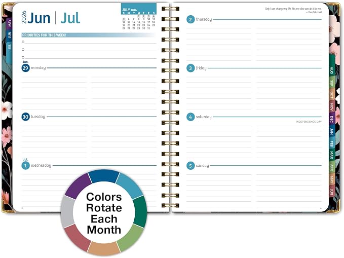 HARDCOVER Academic Year 2026-2027 Planner: 14 Months 8.5"x 11" Daily Weekly - Image 6
