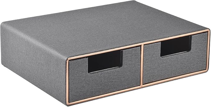 Linen Leather Desk Organizer by RHCSZ