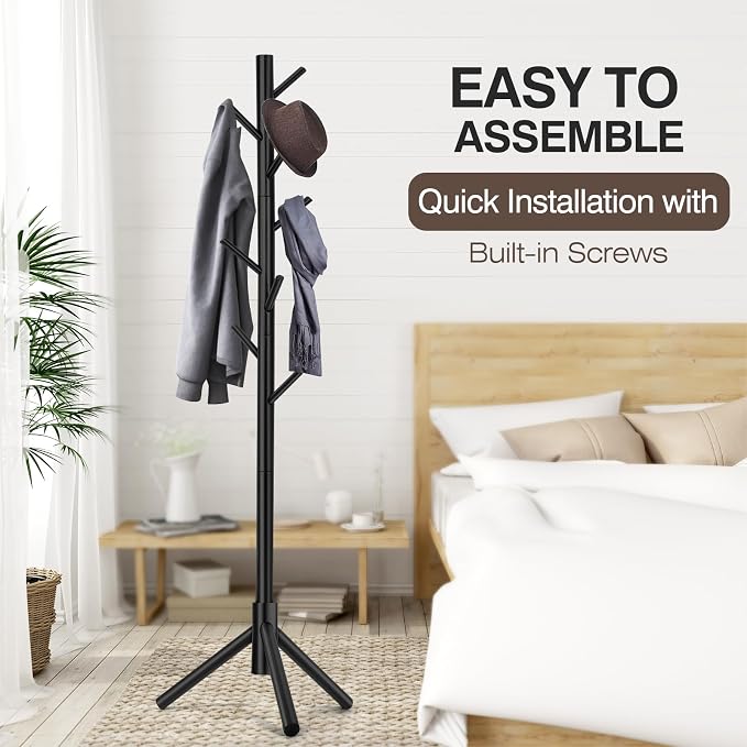 WANGMUXIA Coat Rack, Freestanding Coat Rack - Image 4