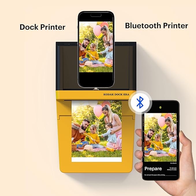 KODAK Dock ERA Plus 4PASS Instant Photo Printer, 4x6 inches, 90 Sheets Bundle-DeskLoop Office