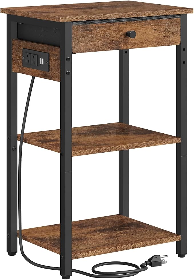 Gewudraw Printer Stand with Charging Station, 3-Tier Under Desk Printer Table - Image 9
