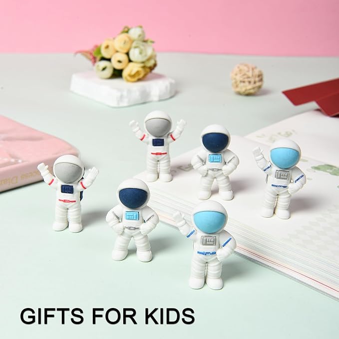 18Pcs Cute Outer Space Themed Erasers for Kids Bulk, Kawaii Fun Spaceman Desk Pet Pencil Erasers for School Classroom Supplies Prize Gifts Party Favors-DeskLoop Office
