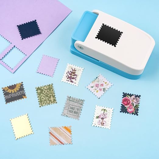 BAOFALI3Pcs Stamp Paper Punch Set |Stamp Punch1x0.8inch | Square Punch1X1 - Image 3