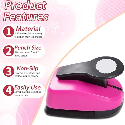 Circle Paper Punches, Scalloped Circle Punch, 1.97 Circles Hole Puncher - Image 5