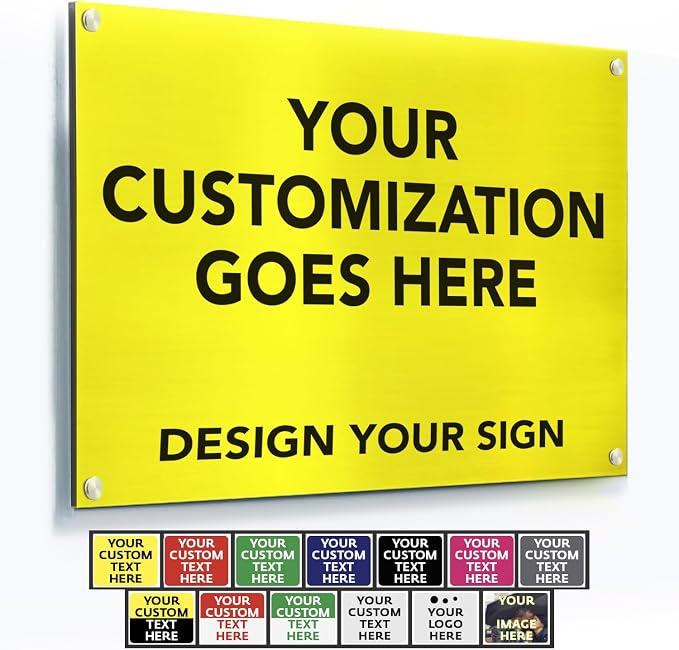 Custom Metal Signs, Personalized Aluminum, Waterproof Business Signs by SpeedyOrders