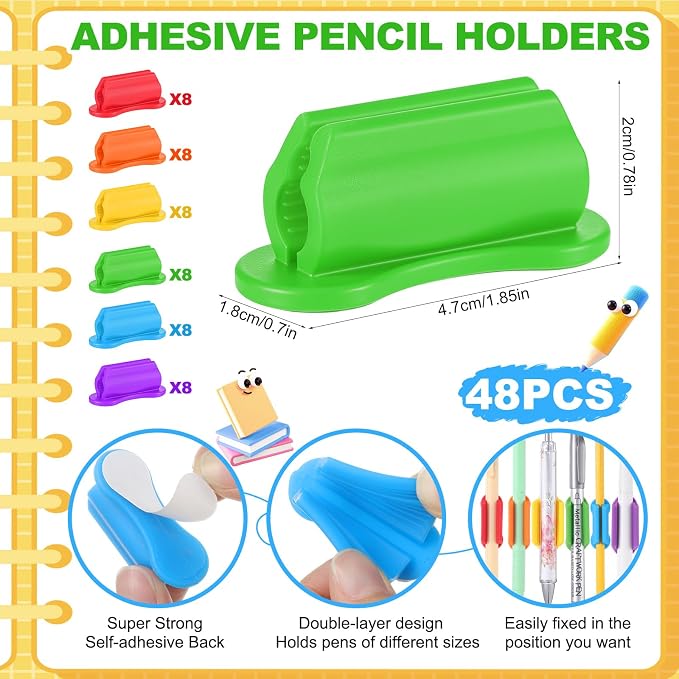 Sherr 48 Pack Adhesive Pencil Holders - Image 2
