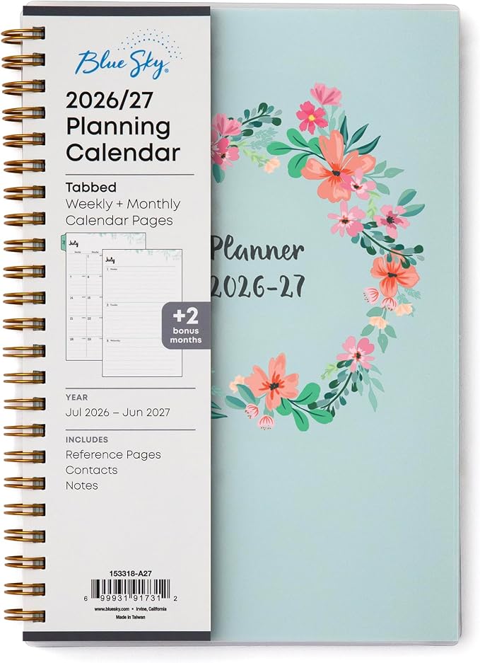 Blue Sky 2026-2027 Weekly and Monthly Academic Year Planner Calendar, July 2026 by BlueSky