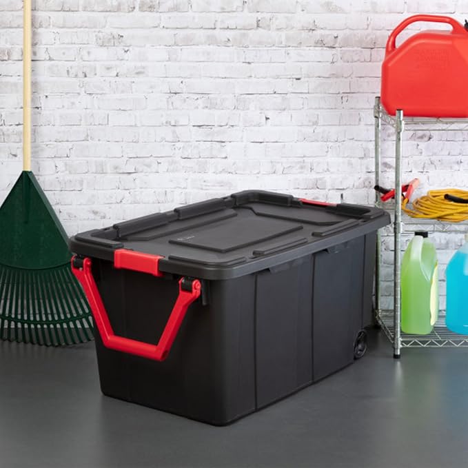 Sterilite Heavy Duty 40 Gallon Wheeled Industrial Storage Tote - Image 6