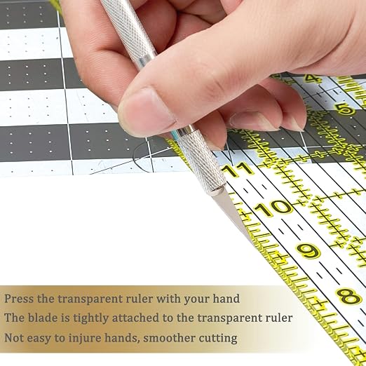 Acrylic Quilters Ruler, Sewing Ruler, 3-Inch by 17-Inch, Non Slip Rings 15 - Image 4