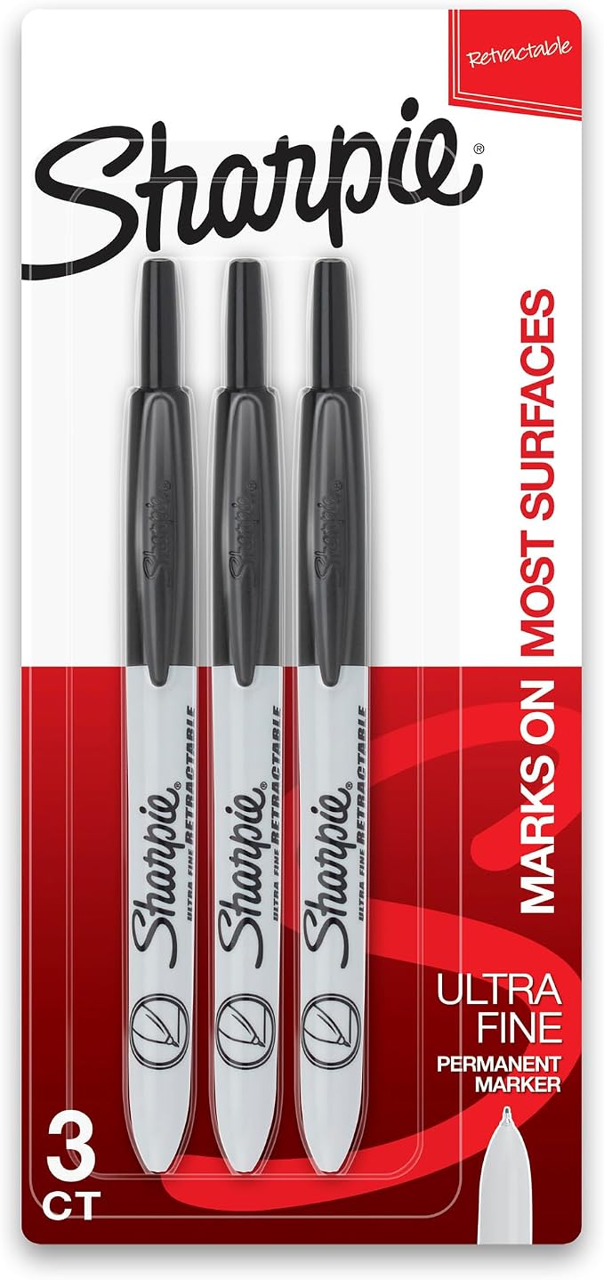 Sharpie Retractable Permanent Markers, Ultra Fine Point by Unknown