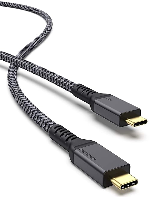 Maxonar [4Ft] Thunderbolt 4 Cable, 240W Thunderbolt Cable 40Gbps Sync 8K/5K@60Hz Display and for Thunderbolt 4, Thunderbolt 3, USB4, and USB-C Devices-DeskLoop Office