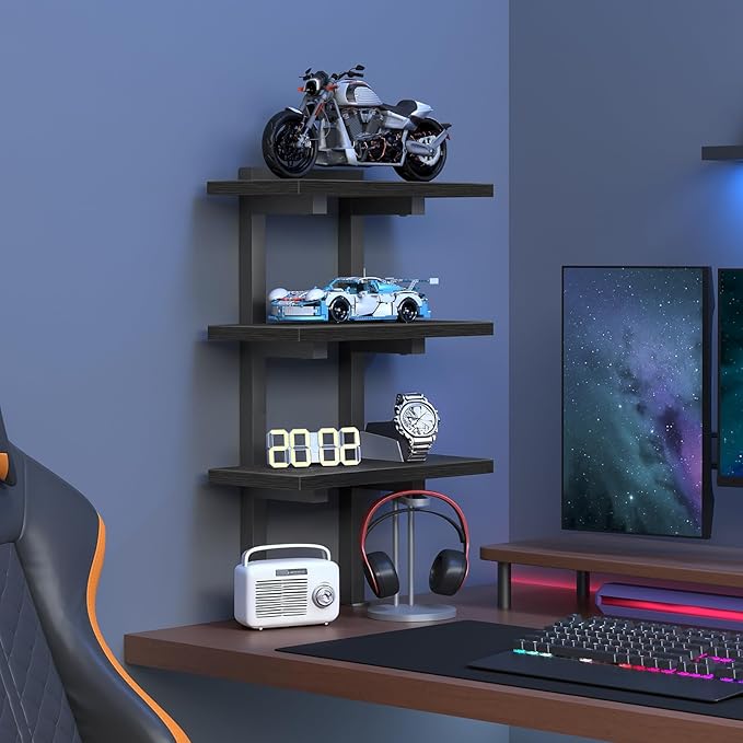 MAHANCRIS Clamp On Desk Organizer, 3-Tier Desktop Bookshelf, Adjustable Desk - Image 4