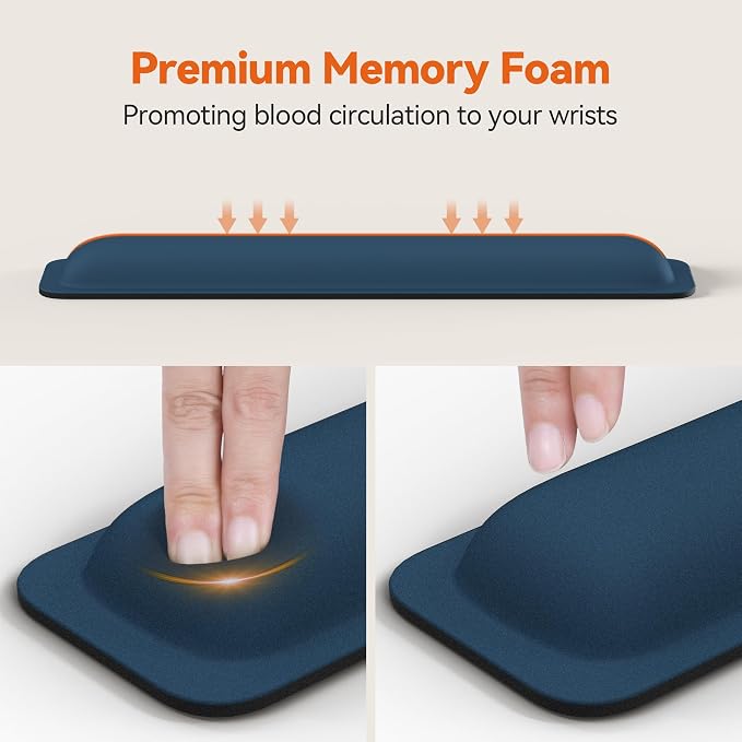 TECKNET Wrist Rest for Computer Keyboard, Thicken Memory Foam Wrist Support Pad - Image 3