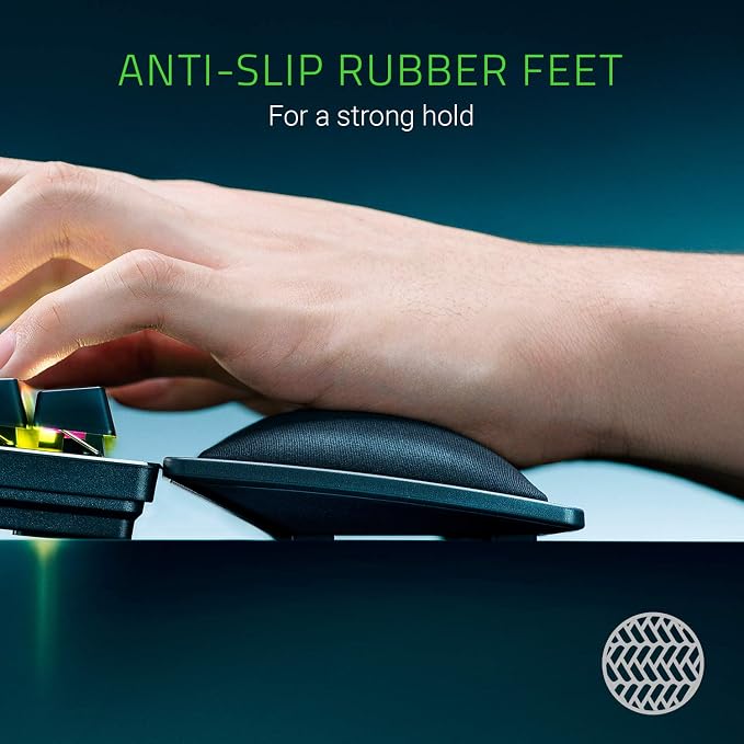 Razer Ergonomic Wrist Rest for Full-Sized Keyboards: Anti-Slip Rubber Base - Image 3