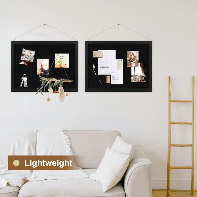 2-Pack Double-Sided Wood Framed Cork Board - Image 6