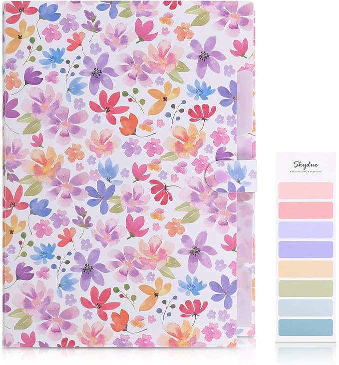 SKYDUE Accordion File Organizer, Floral Expanding File Folders - Image 2