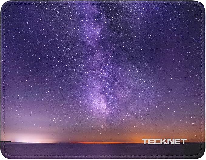 TECKNET Mouse Pad with Anti-fray Stitching, Waterproof Surface & Non-Slip by Tecknet