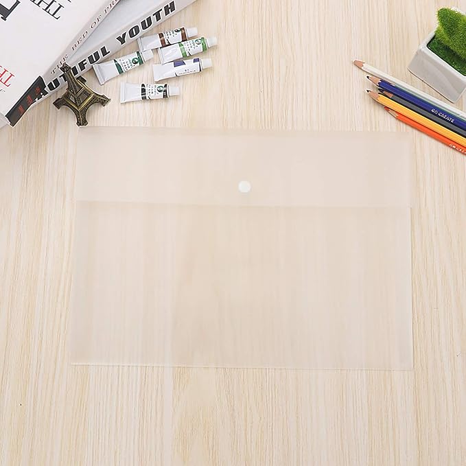 VANRA Poly File Folder Pockets File Jacket Plastic Envelope Flat Document - Image 7