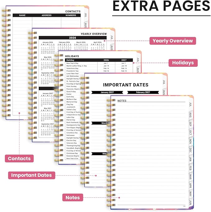 Planner 2026-2027, Hardcover Monthly and Weekly Academic Planner July 2026 - Image 5