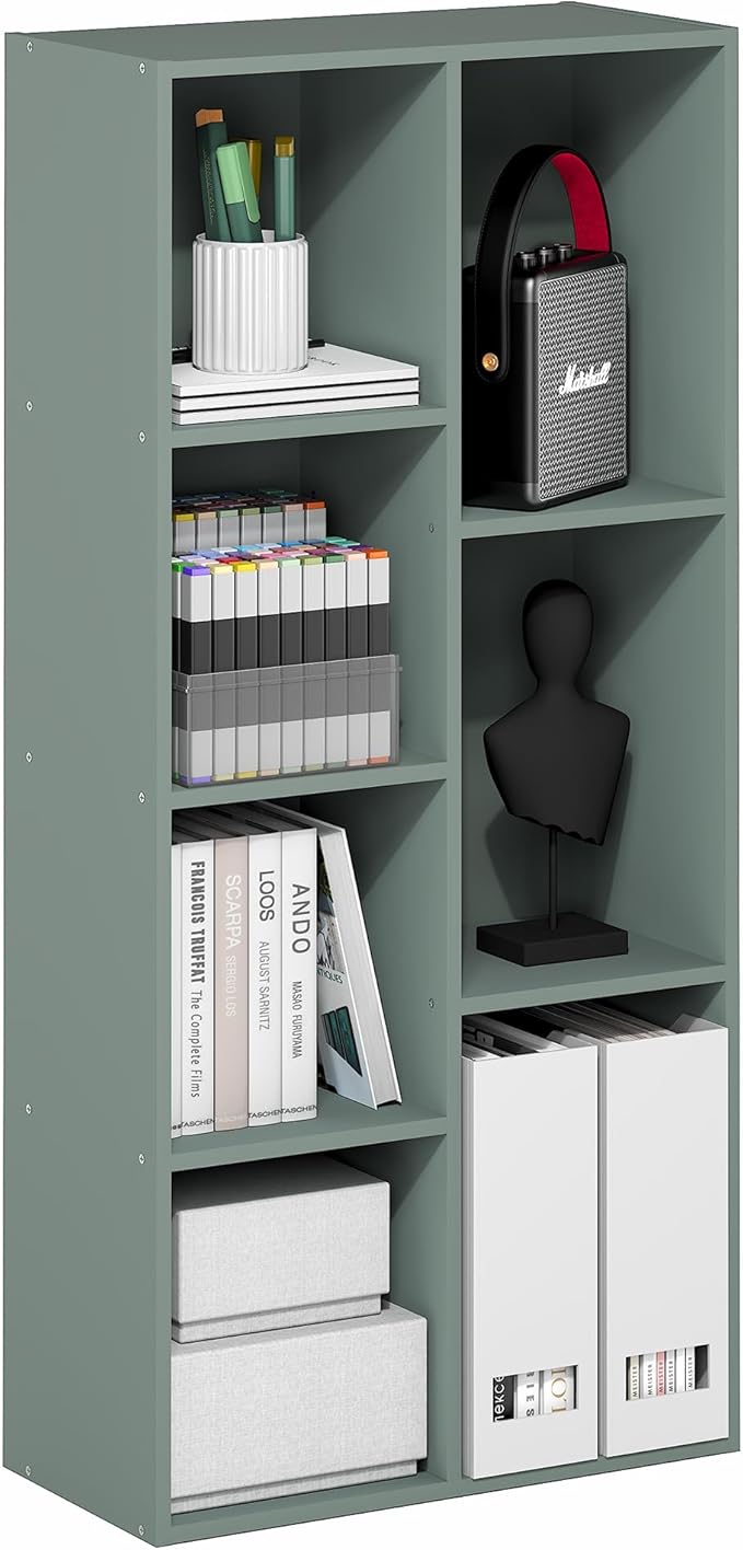 Furinno LUDER Book Shelf, 7-Cube Bookshelf, Bookcase by Furinno-FitsYourSpaceFitsYourBudget