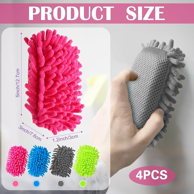 Epakh 4 Pieces Dry Erase Board Magnetic Whiteboard Dry Erase Erasers Washable - Image 2
