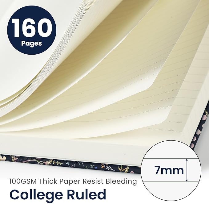 Lined Journal Notebook for Women & Men, Hardcover Leather Journal for writing - Image 2