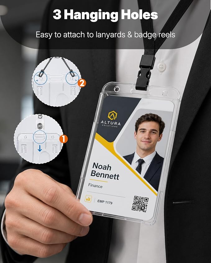 Pawfly 2 Pack Vertical 2-Card Badge Holders - Image 6