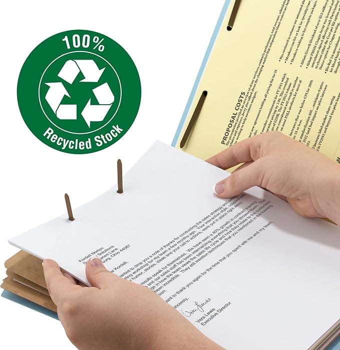 Smead 100% Recycled Pressboard Classification File Folder, 3 Dividers, Letter - Image 5