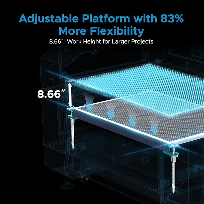 OMTech Pronto 90W CO2 Laser Engraver & Cutter – 35"x24" Workspace, 1000mm/s Speed, Autofocus, Air Assist, 2-Way Pass, for Wood, Acrylic & More-DeskLoop Office