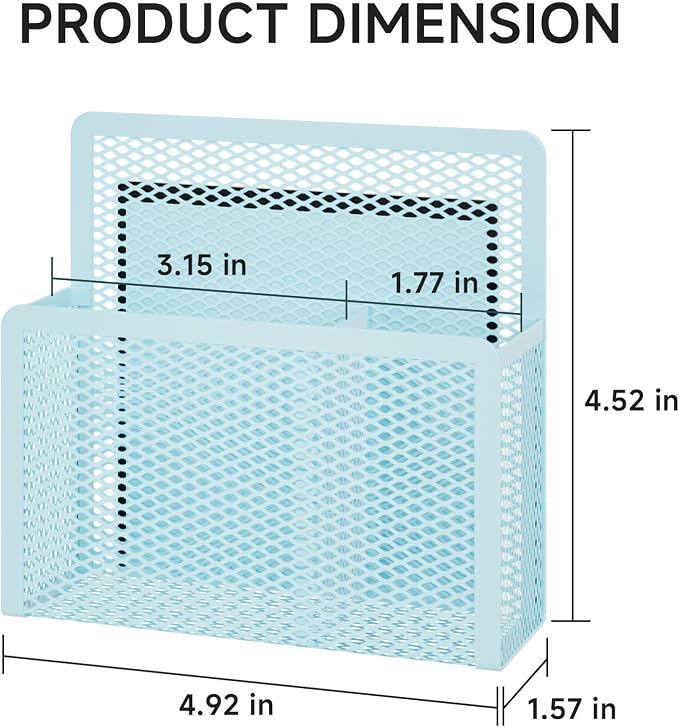 Marbrasse Magnetic Dry Erase Marker Holder, Mesh Pen Holder - Image 4