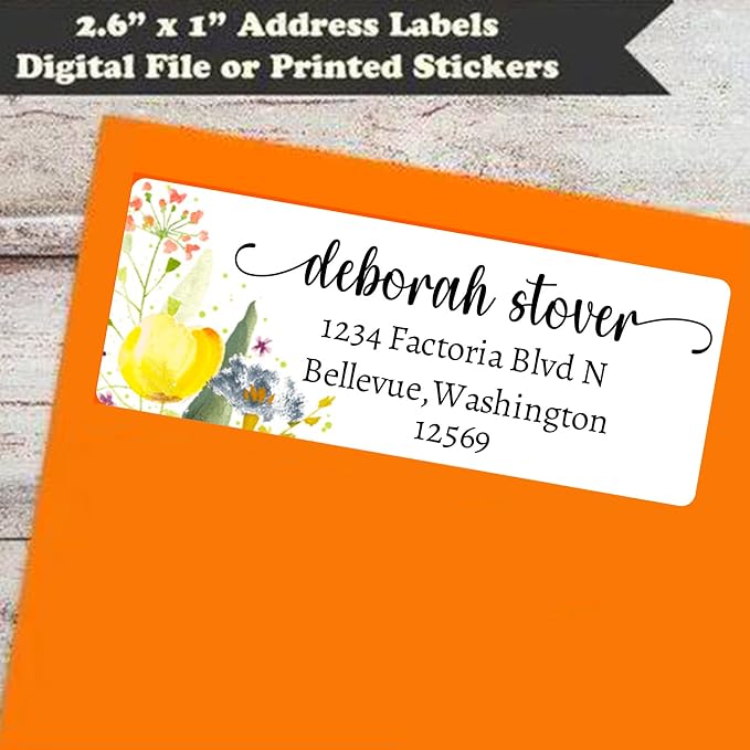 LINMAGCO Personalized Return Address Labels Gold 500 Pcs Mail Labels - Image 4