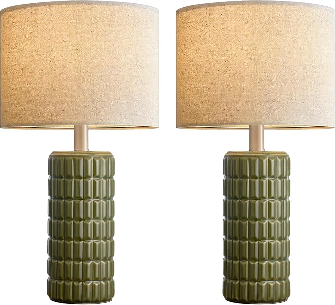 23" Modern Ceramic Table Lamps Set of 2 - Image 6
