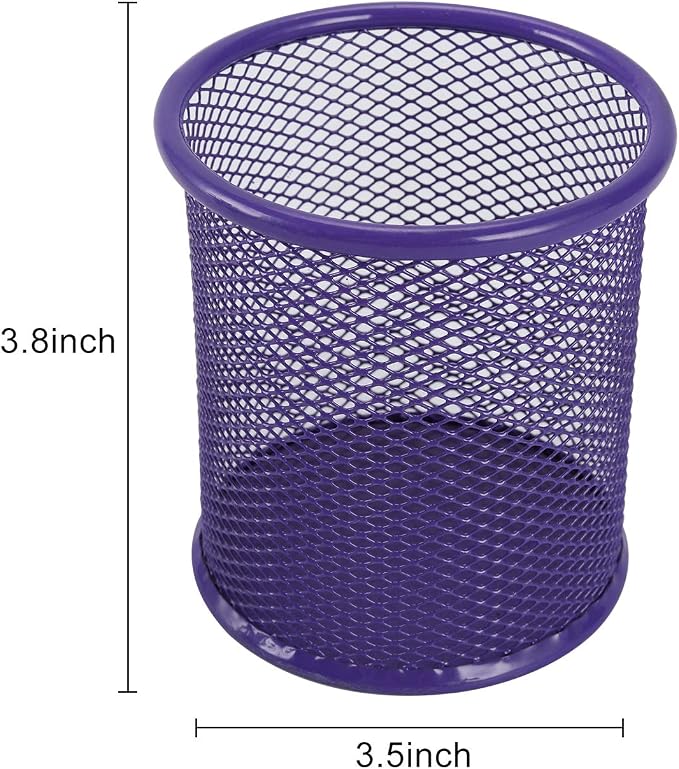 EasyPAG Pencil Holder for Desk, 2 Pack Metal Pen Organizer, Mesh Pencil Cup - Image 7